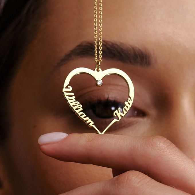 Contour Heart Pendant Necklace