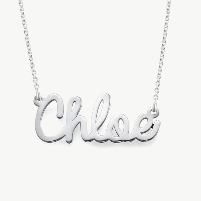 Cursive Name Necklace in Sterling Silver