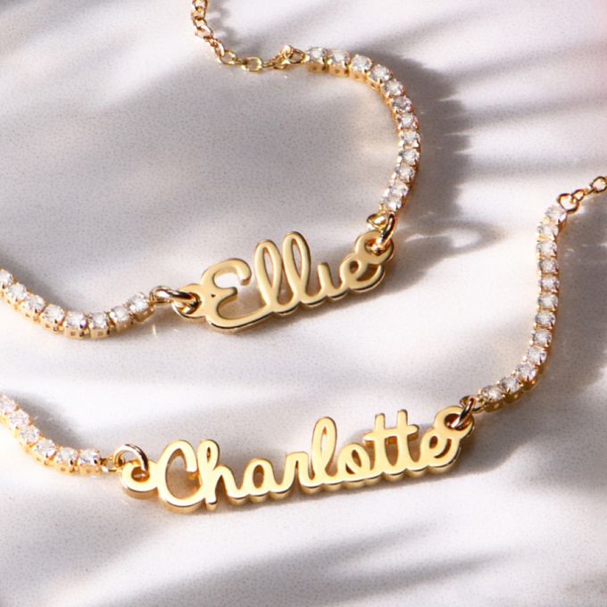 Kate Tennis Name Necklace