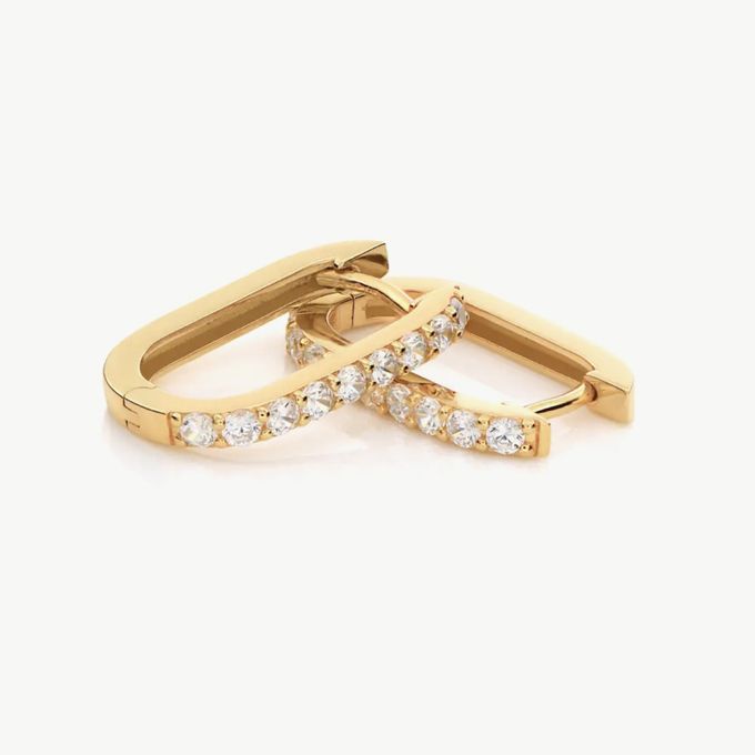 Monica CZ Huggies in 18K Gold Vermeil