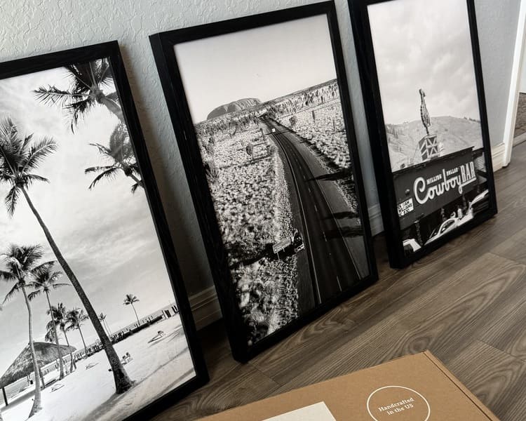 Different types of framed portraits.