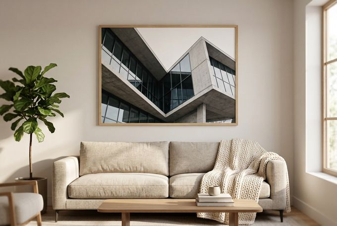 a living room with a couch and a coffee table