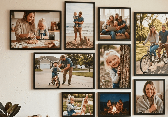11 Gallery Wall Layout Ideas for a Flawless Display An asymmetrical cluster wall gallery layout.