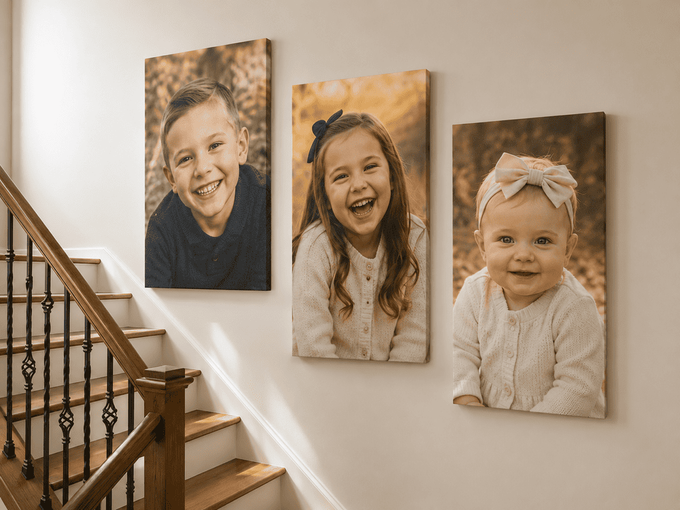 The zero-glare wrapped canvas layout.