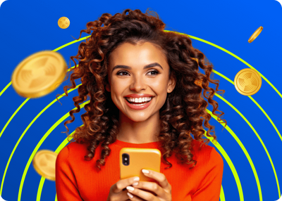 a woman holding a smart phone in her hands