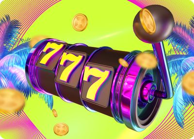 a slot machine with lots of coins coming out of it