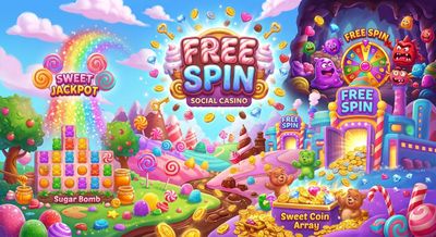 a colorful candy land with lots of candy