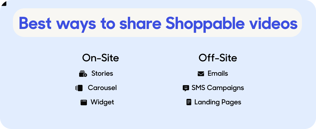 Best ways to share shoppable videos