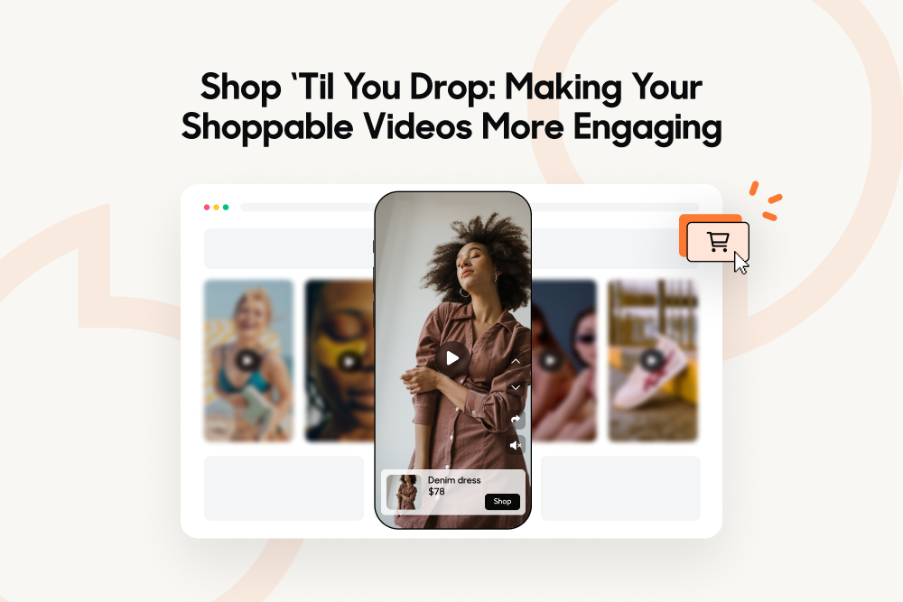 Hero banner on a website is a row of videos with a selected shoppable video