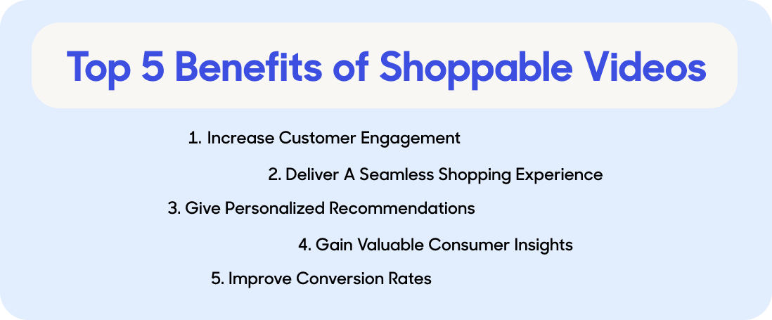 Top 5 benefits of shoppable videos