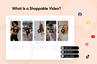 Website with a video carousel of influencers modeling products.