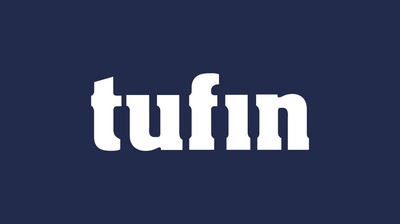 the word tuffin on a blue background