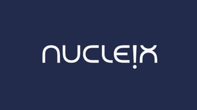 the word nuclex in white on a blue background