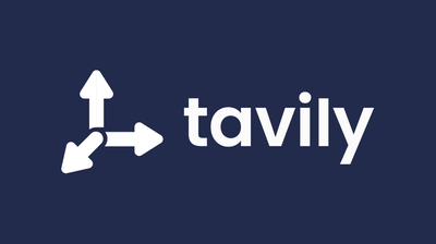 a sign that says tavly with arrows pointing in different directions