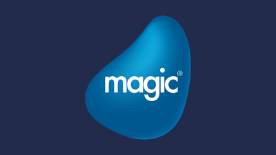 a blue drop with the word magic on it