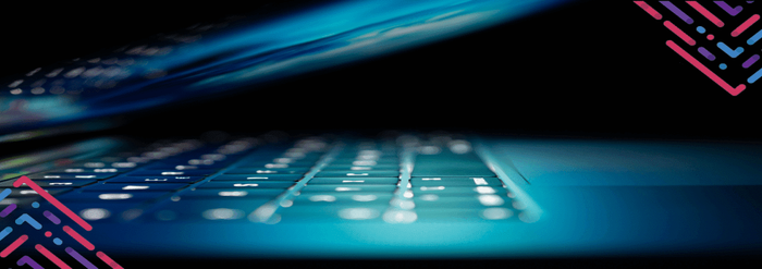 a close up of a laptop computer keyboard