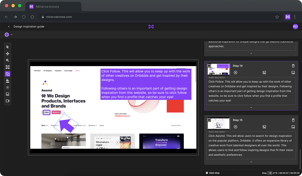 a screen shot of a web page with a purple background