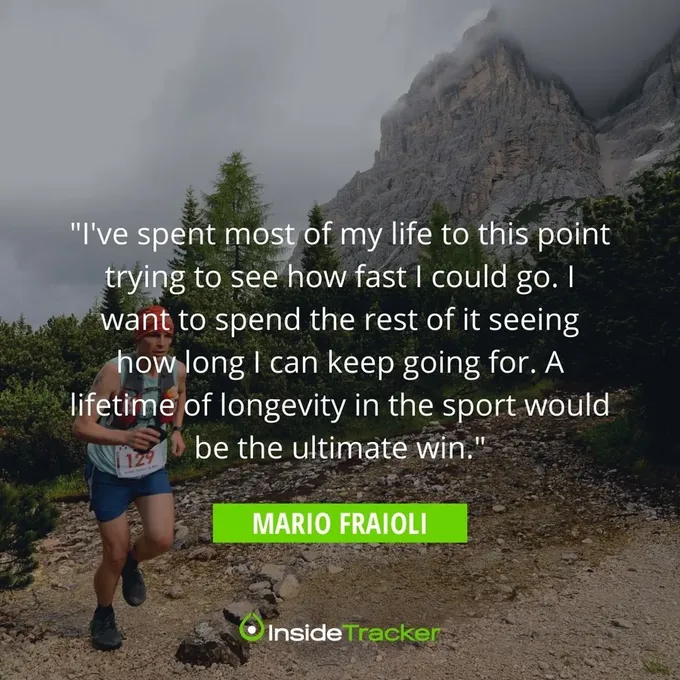 How to Prioritize Performance and Longevity in Endurance Sports | a man running down a trail with a quote on it