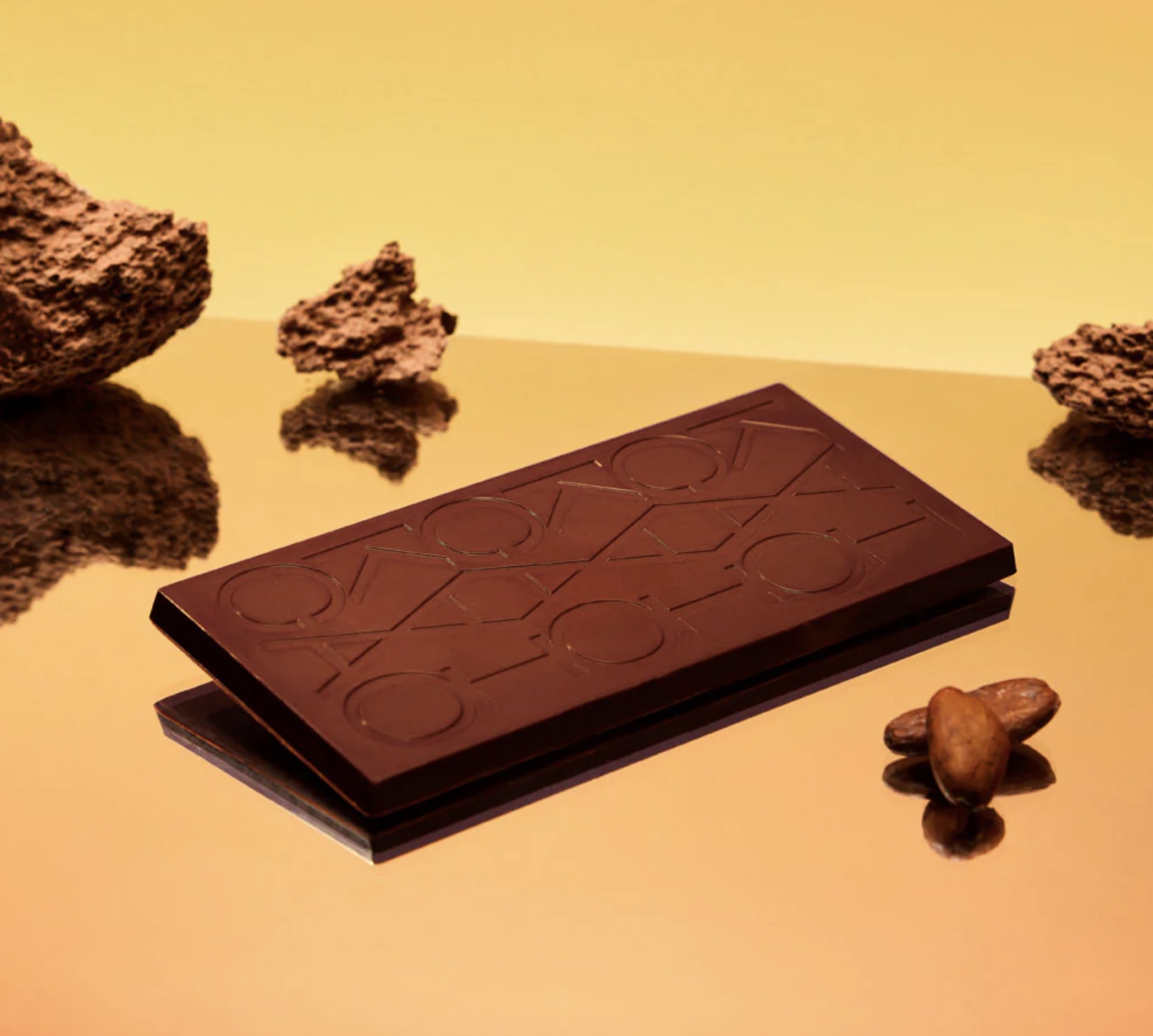 a chocolate bar sitting on top of a table