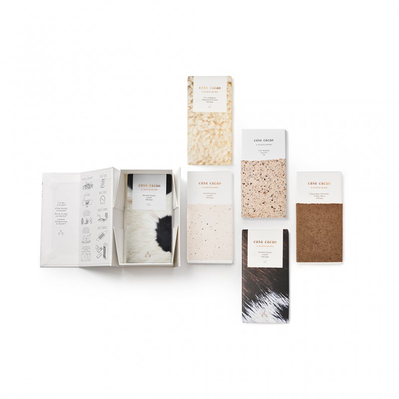 A selection of different chocolate slabs from Casa Cacao.