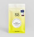 a bag of coffee beans on a white background