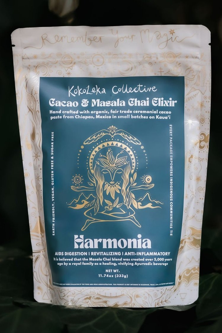 A bag of KokoLeka Collective Cacao & Masala Chai Elixir.