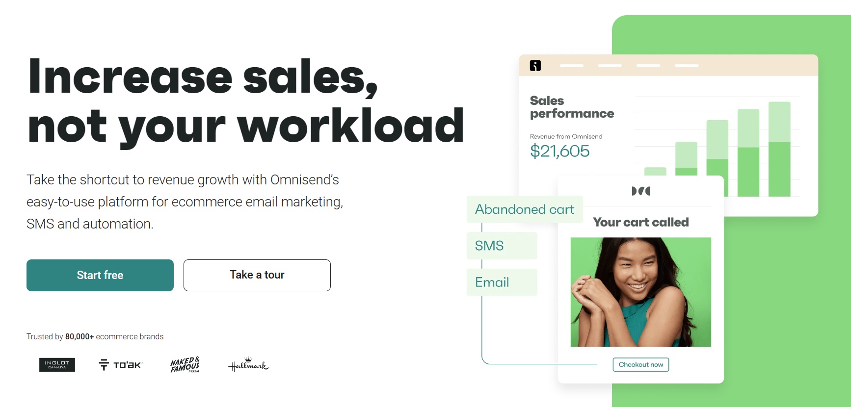 Screenshot of Omnisend's homepage as cover image