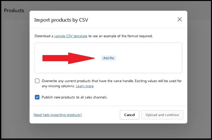 Importing Sample Products_Step 3