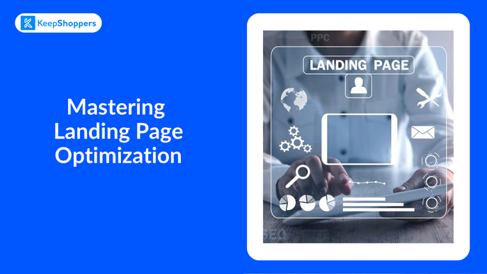 a person using a tablet with the text, mastering landing page optimization