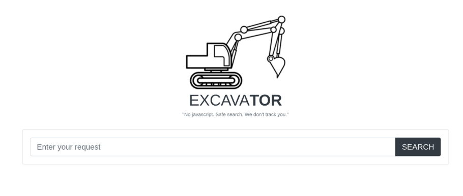 the excavator logo is shown on a computer screen