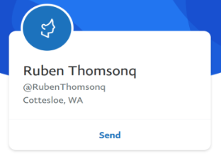 The PayPal profile for the Australian phone number The PayPal profile for the Australian phone number
