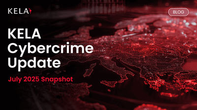 a close up of a cell phone with the words kela cybercrime update