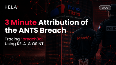 3 Minute Attribution of the ANTS Breach: Tracing “breach3d” Using KELA Intelligence and OSINT