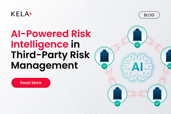 a white background with the words ai powered risk intelligence in third - party risk management