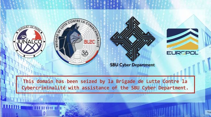 Clearweb domain of XSS displays a seizure notice