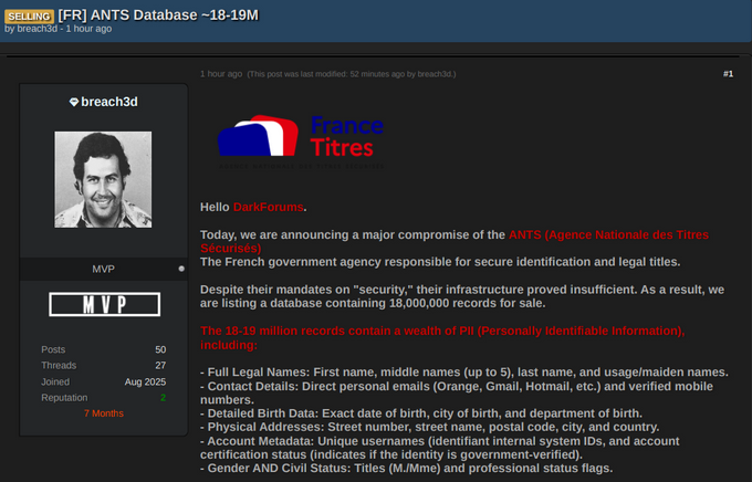 3 Minute Attribution of the ANTS Breach: Tracing “breach3d” Using KELA Intelligence and OSINT 3 Minute Attribution of the ANTS Breach: Tracing “breach3d” Using KELA Intelligence and OSINT