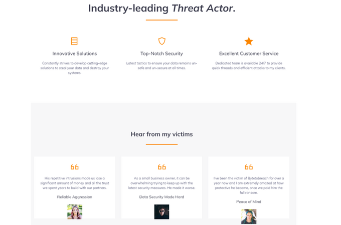 Industry-leading threat actor Industry-leading threat actor