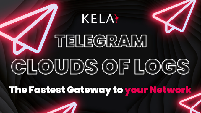 a black background with red neon lights and the words kela on it