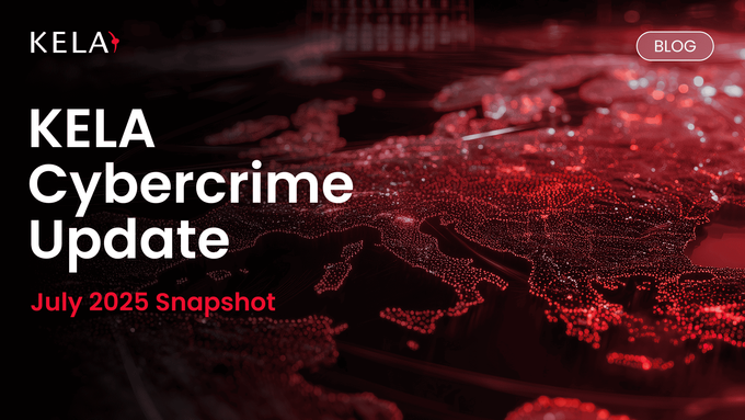 a close up of a cell phone with the words kela cybercrime update