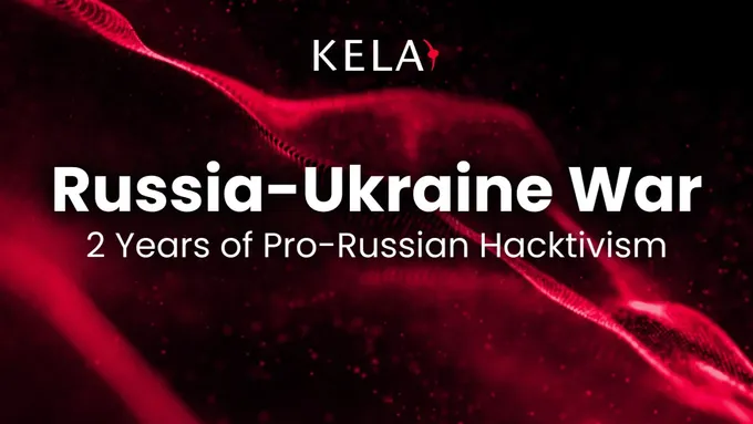 a red background with the words russian war 2 years of pro - russian hacktiv