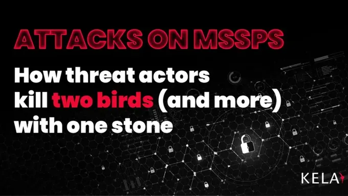 a black background with a red text that reads attacks on msps