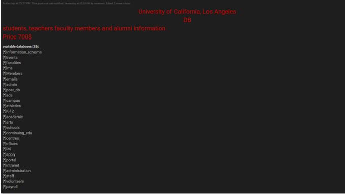 a black screen with a red font on it
