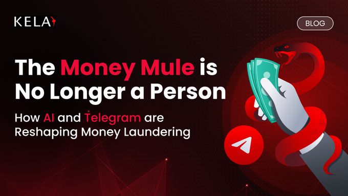 Image of a hand holding money with a snake wrapped around the arm to show a digital version that's turned them into a money mule