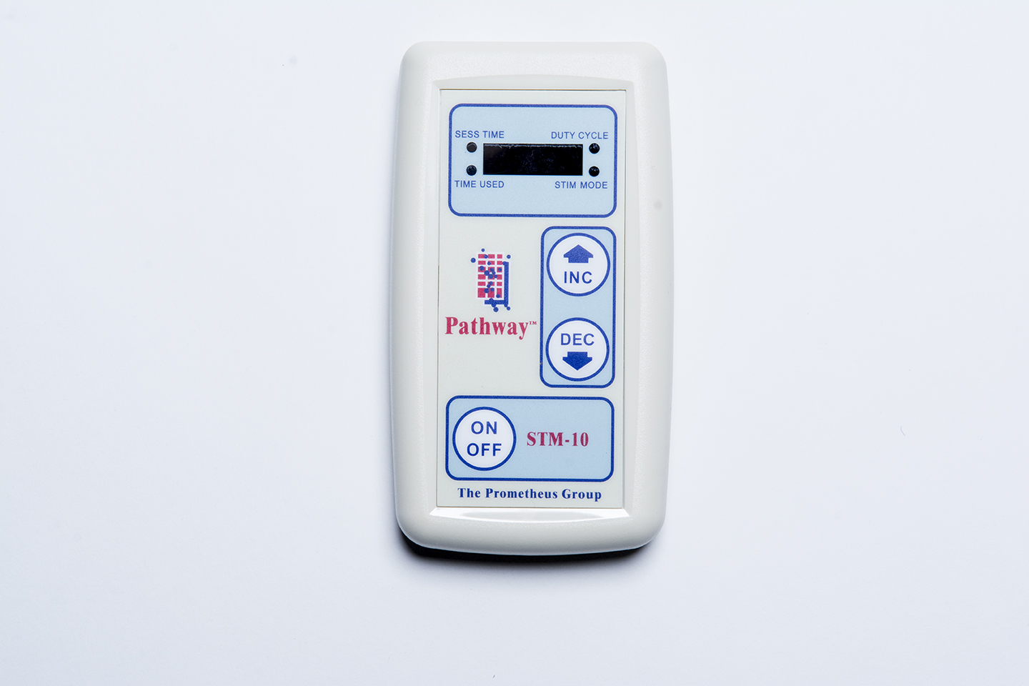 a close up of a remote control on a white surface