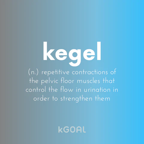 a picture with a definition about kegel