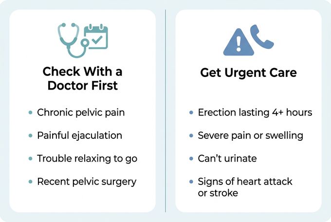 when to see a doctor with Kegels infographic