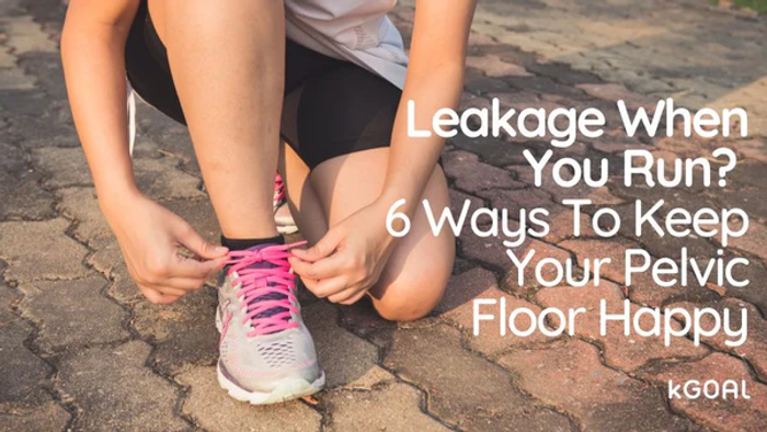 a woman tying her running shoes with the words, ledge when you run? 6
