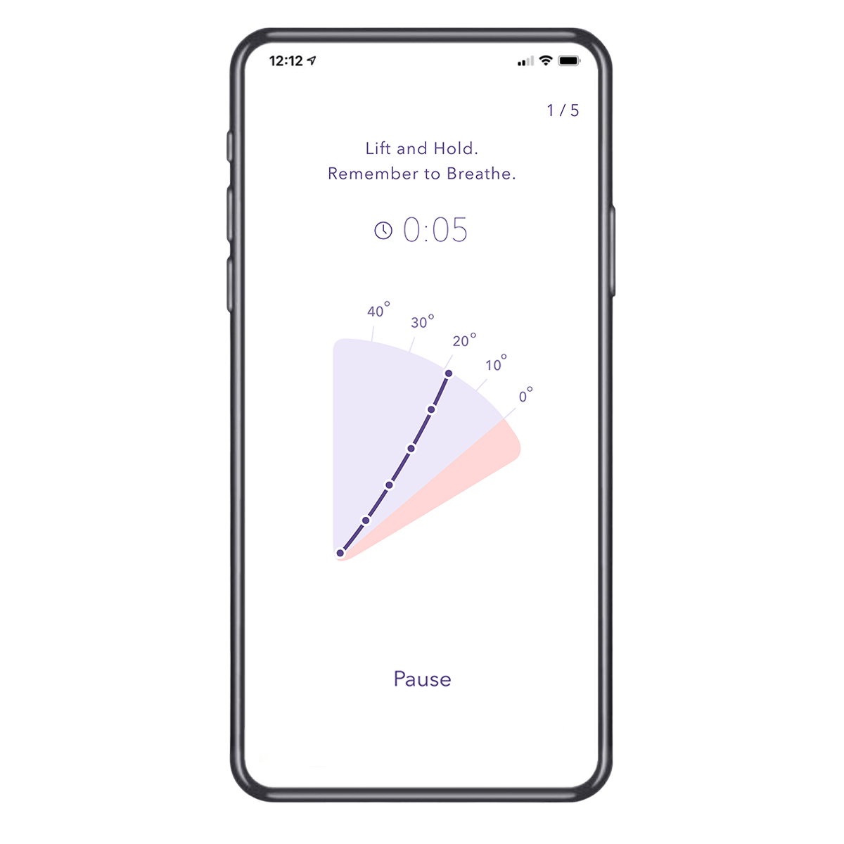 a smartphone with a graphing app on the screen
