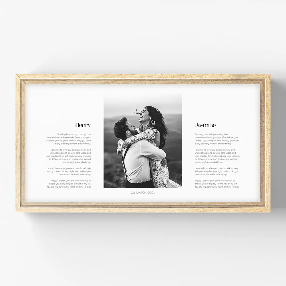 a black and white custom canvas of a couple kissing