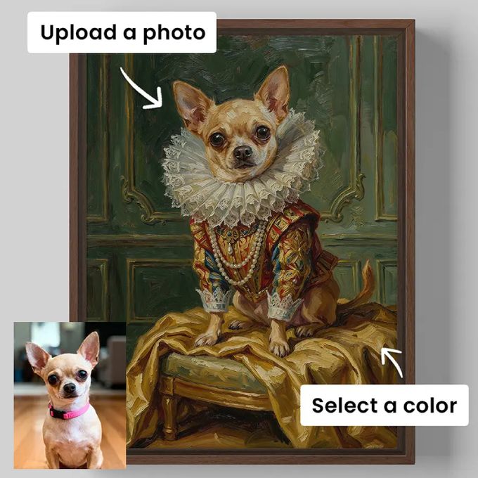 Custom Majestic Beast Portrait Canvas for Pets